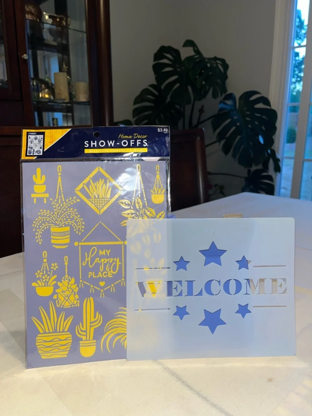 Show-Offs Home Decor Stencil Set - My Happy Place and  WELCOME Grafics